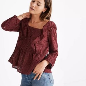 Madewell Eyelet Pom-Pom Top